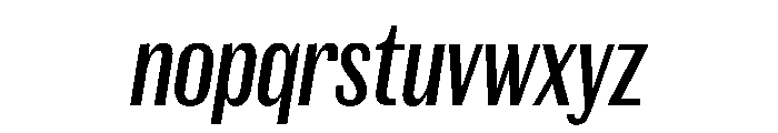 Spiller Width XCond Medium Italic Font LOWERCASE