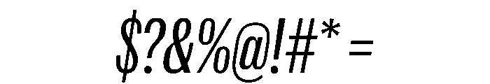 Spiller Width XCond Regular Italic Font OTHER CHARS