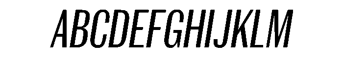 Spiller Width XCond Regular Italic Font UPPERCASE