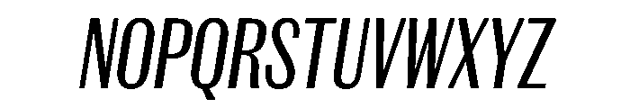 Spiller Width XCond Regular Italic Font UPPERCASE