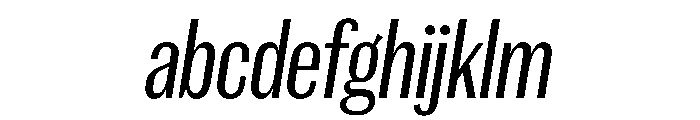 Spiller Width XCond Regular Italic FONT