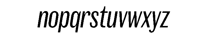 Spiller Width XCond Regular Italic Font LOWERCASE