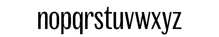 Spiller Width XCond Regular Font LOWERCASE