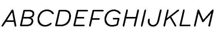 Spot GroteskLightItalic Font UPPERCASE