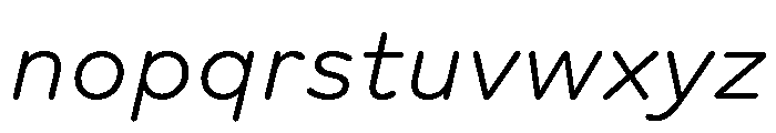 Spot GroteskLightItalic Font LOWERCASE
