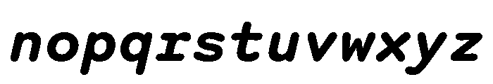 Spot MonoBoldItalic Font LOWERCASE