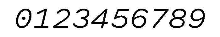 Spot MonoLightItalic Font OTHER CHARS