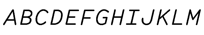 Spot MonoLightItalic Font UPPERCASE