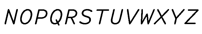 Spot MonoLightItalic Font UPPERCASE