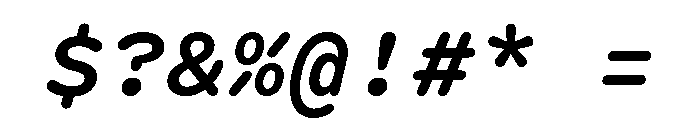 Spot MonoMediumItalic Font OTHER CHARS