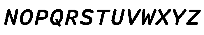 Spot MonoMediumItalic Font UPPERCASE