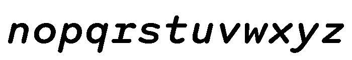 Spot MonoMediumItalic Font LOWERCASE