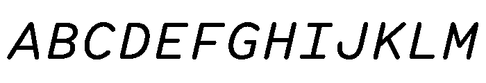 Spot MonoRegularItalic Font UPPERCASE