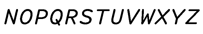 Spot MonoRegularItalic Font UPPERCASE