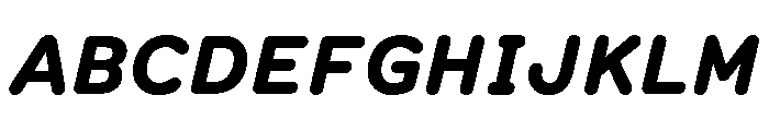 Spot Semi MonoBoldItalic Font UPPERCASE