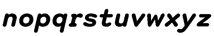 Spot Semi MonoBoldItalic Font LOWERCASE