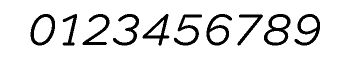 Spot Semi MonoLightItalic Font OTHER CHARS