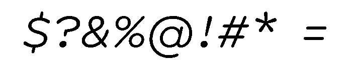 Spot Semi MonoLightItalic Font OTHER CHARS
