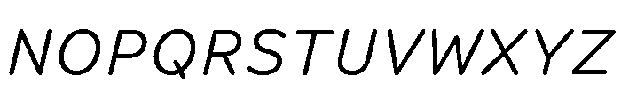Spot Semi MonoLightItalic Font UPPERCASE