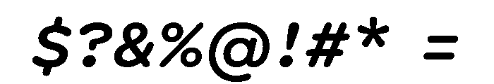 Spot Semi MonoMediumItalic Font OTHER CHARS