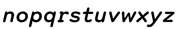 Spot Semi MonoMediumItalic Font LOWERCASE