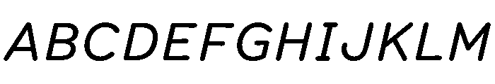 Spot Semi MonoRegularItalic Font UPPERCASE