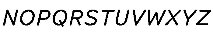 Spot Semi MonoRegularItalic Font UPPERCASE
