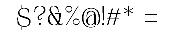 Sprat CondensedLight Font OTHER CHARS