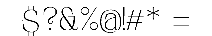Sprat CondensedThin Font OTHER CHARS