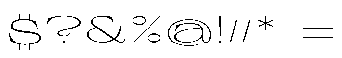 Sprat ExtendedThin Font OTHER CHARS