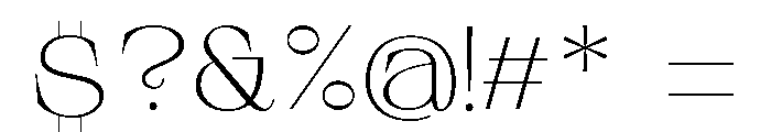 Sprat Thin Font OTHER CHARS