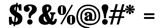 Spread Black Font OTHER CHARS