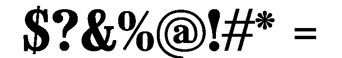 Spread Bold Font OTHER CHARS