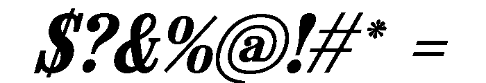 Spread BoldItalic Font OTHER CHARS