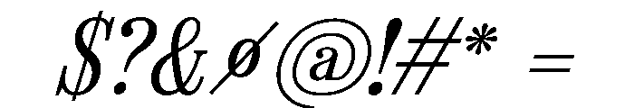 Spread BookItalic Font OTHER CHARS