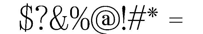 Spread ExtraLight Font OTHER CHARS