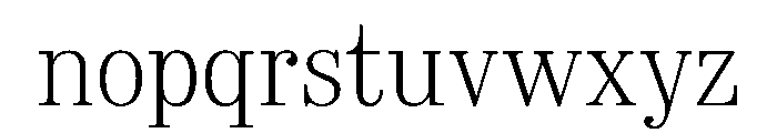 Spread ExtraLight Font LOWERCASE