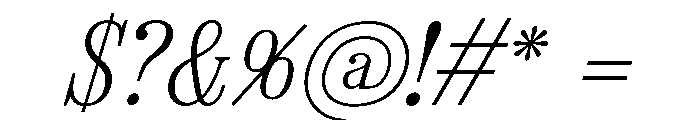 Spread ExtralightItalic Font OTHER CHARS