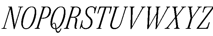 Spread ExtralightItalic Font UPPERCASE