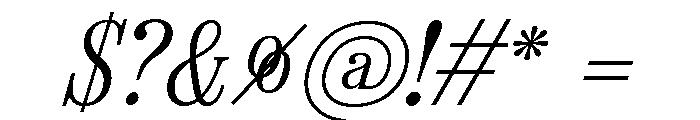 Spread LightItalic Font OTHER CHARS
