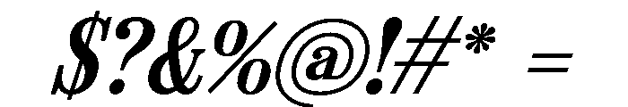 Spread MediumItalic Font OTHER CHARS