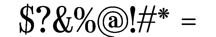 Spread Regular Font OTHER CHARS