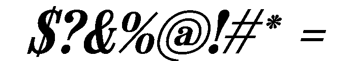 Spread SemiboldItalic Font OTHER CHARS