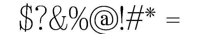 Spread Thin Font OTHER CHARS