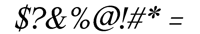 Spyre Italic Font OTHER CHARS
