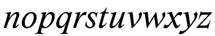 Spyre Italic Font LOWERCASE