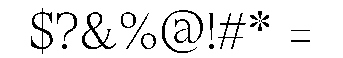 Spyre Light Font OTHER CHARS