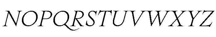 Spyre LightItalic Font UPPERCASE