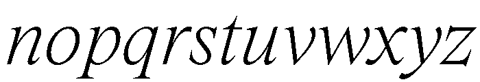 Spyre LightItalic Font LOWERCASE