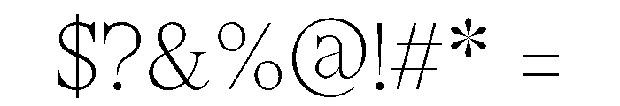 Spyre Thin Font OTHER CHARS